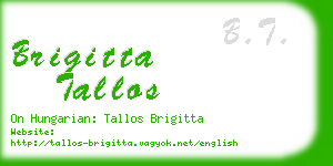 brigitta tallos business card